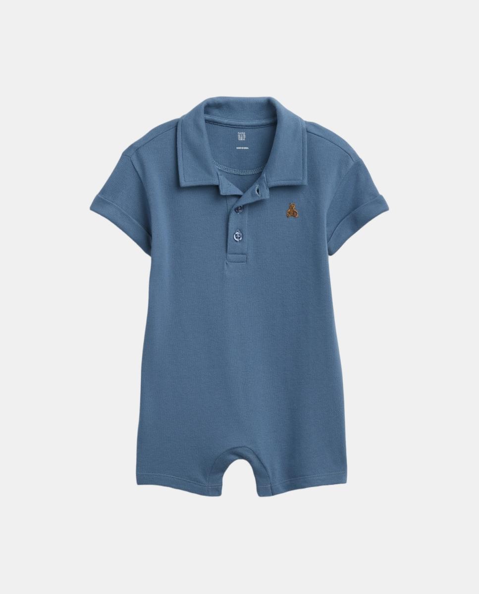 Imagem 0 de Babygrow Liso Curto de Bebé com Colarinho de Polo