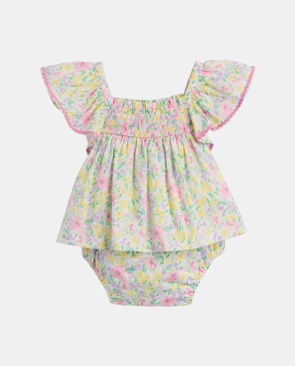 Vestido Tipo Body de Bebé com Peitilho Franzido Gap Multicolor-2