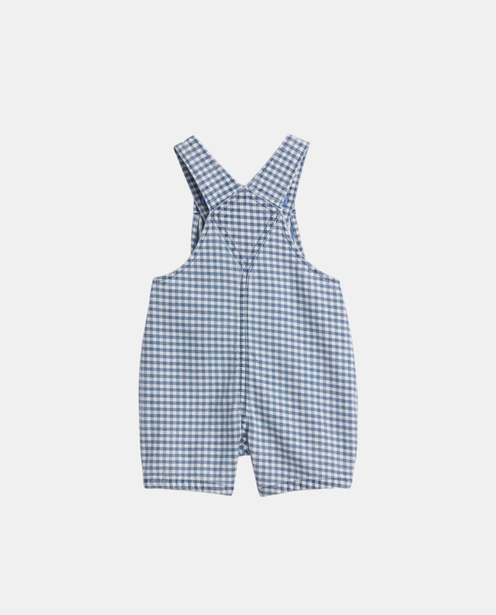 Jardineiras Tipo Calções de Bebé com Bolso e Alças Gap Azul-claro-2