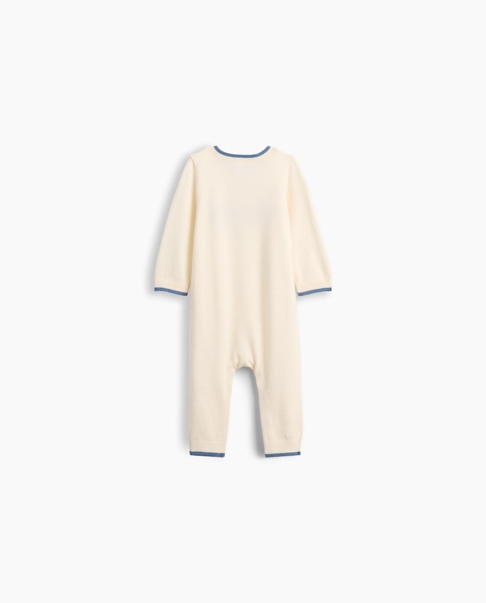 Babygrow Básico de Bebé com Manga Comprida e Estampado Branco-2