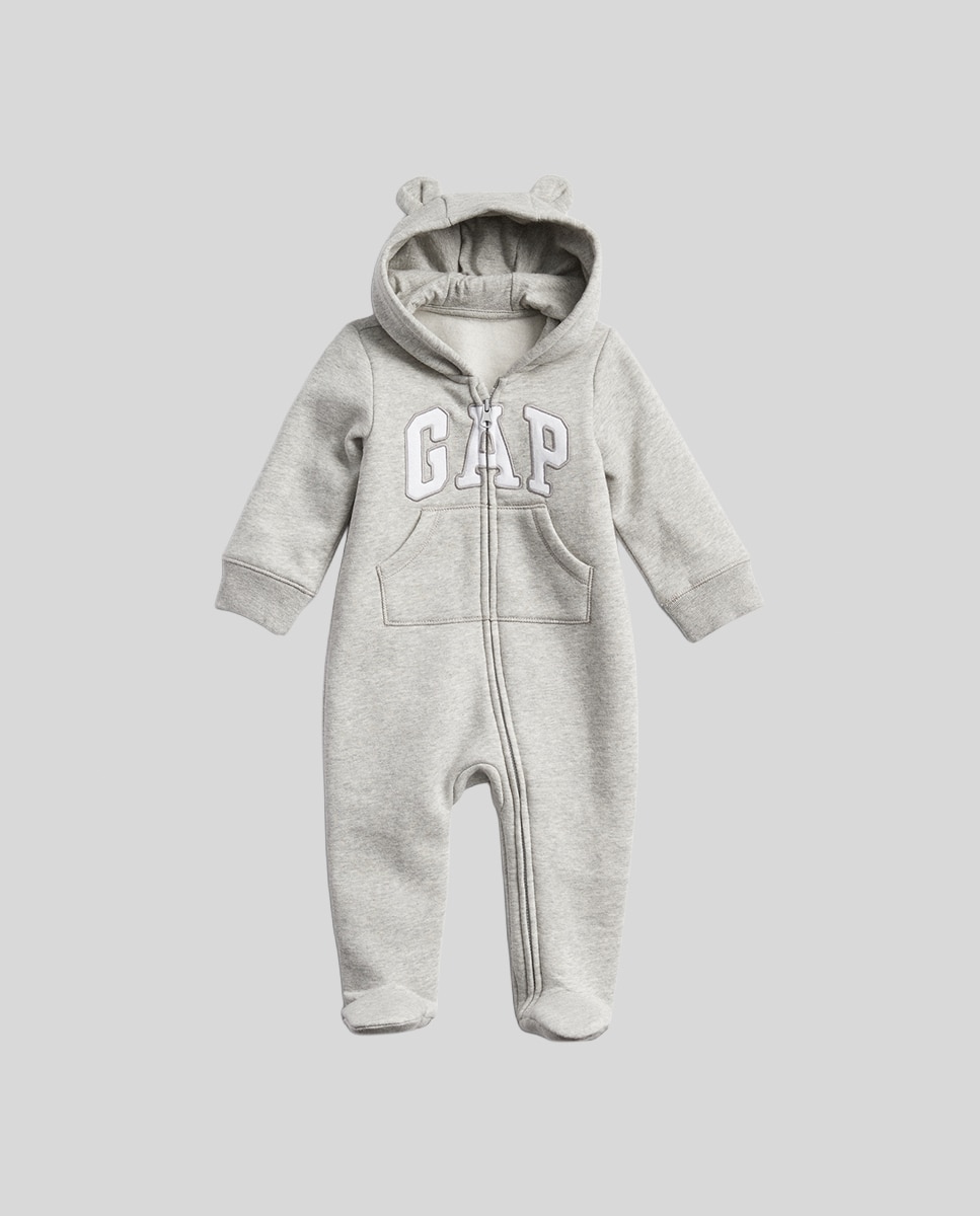 Buzo de bebé con capucha y bolsillo tipo canguro - Gap - Gris claro Gris claro-1