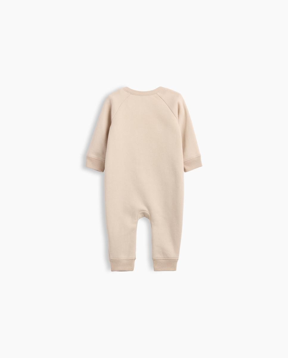 Babygrow de Bebé com Manga Comprida e Estampado Bege-2