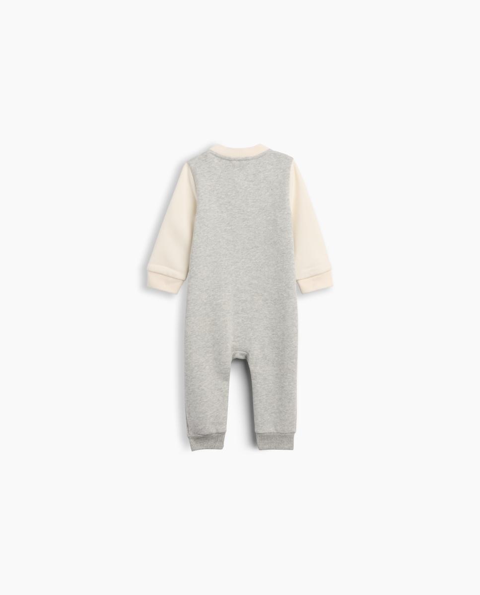 Babygrow de Bebé com Manga Comprida e Fecho à Frente Cinzento-claro-2