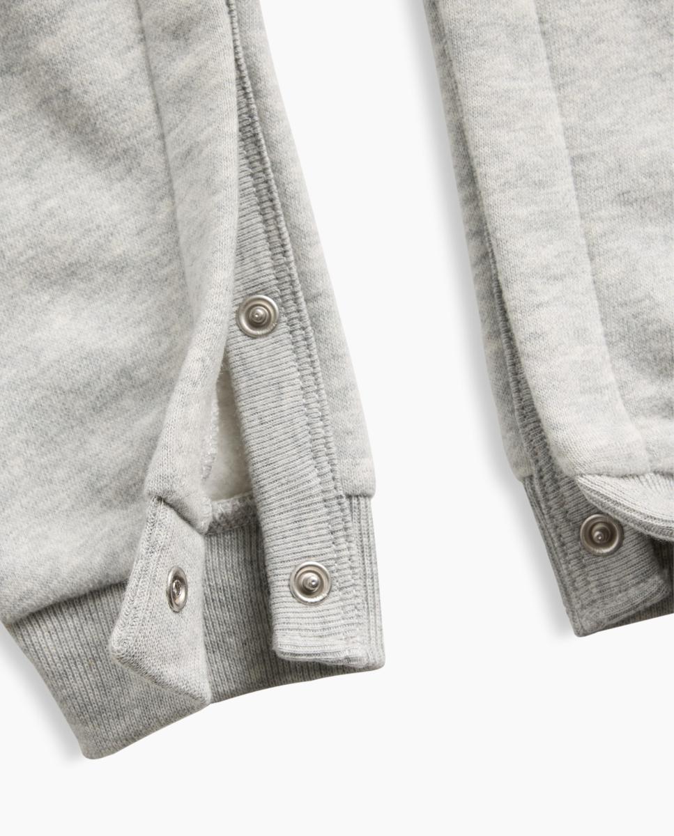 Babygrow de Bebé com Manga Comprida e Fecho à Frente Cinzento-claro-3