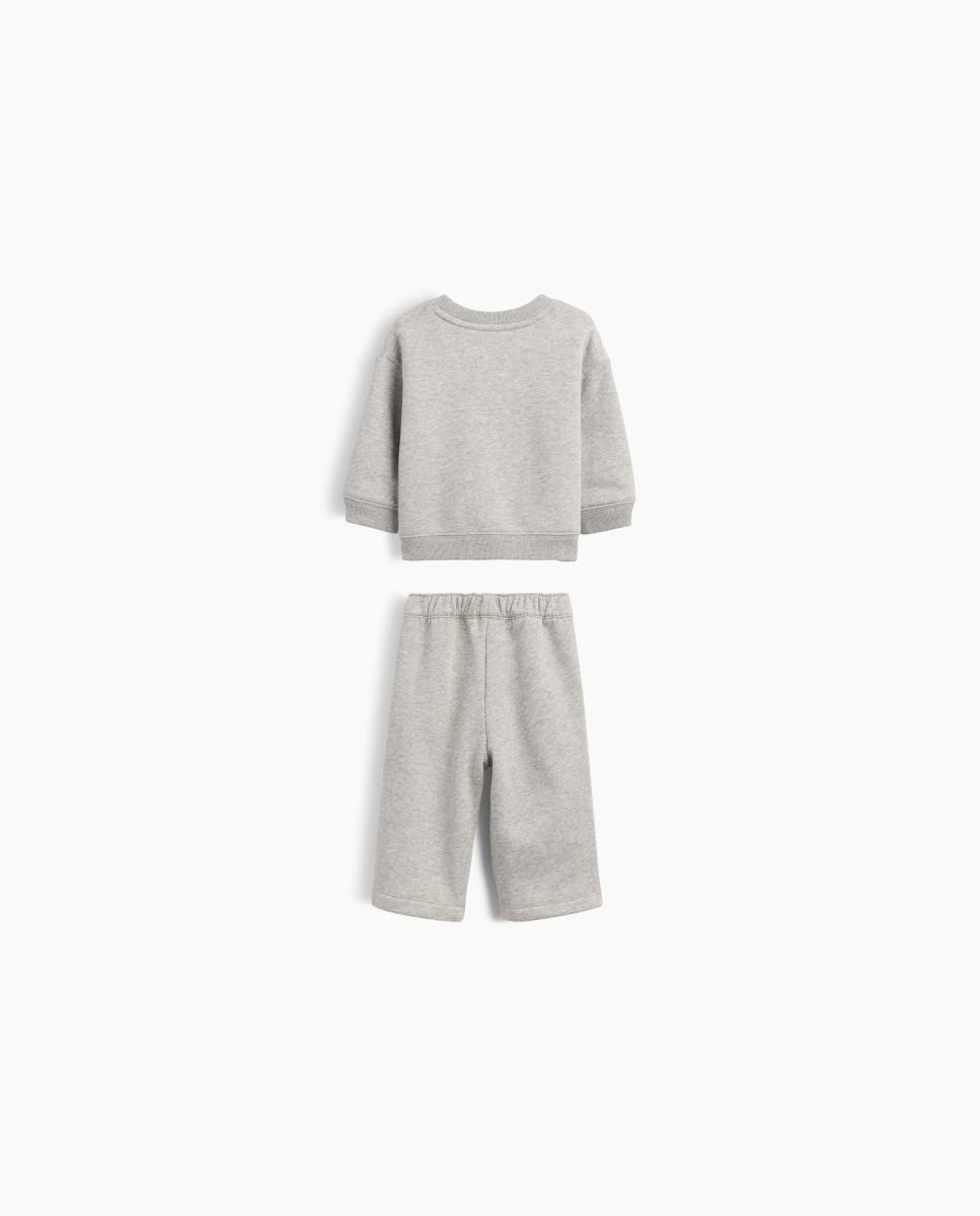 Conjunto de Bebé: Sweatshirt e Calças Cinzento-2