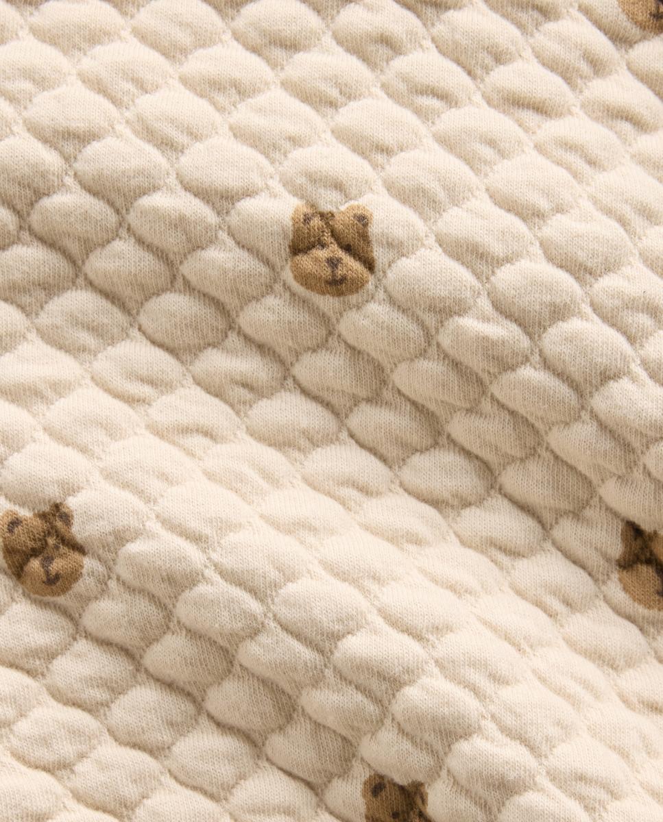 Conjunto de 2 Peças de Bebé com Manga Comprida e Estampado Natural-3