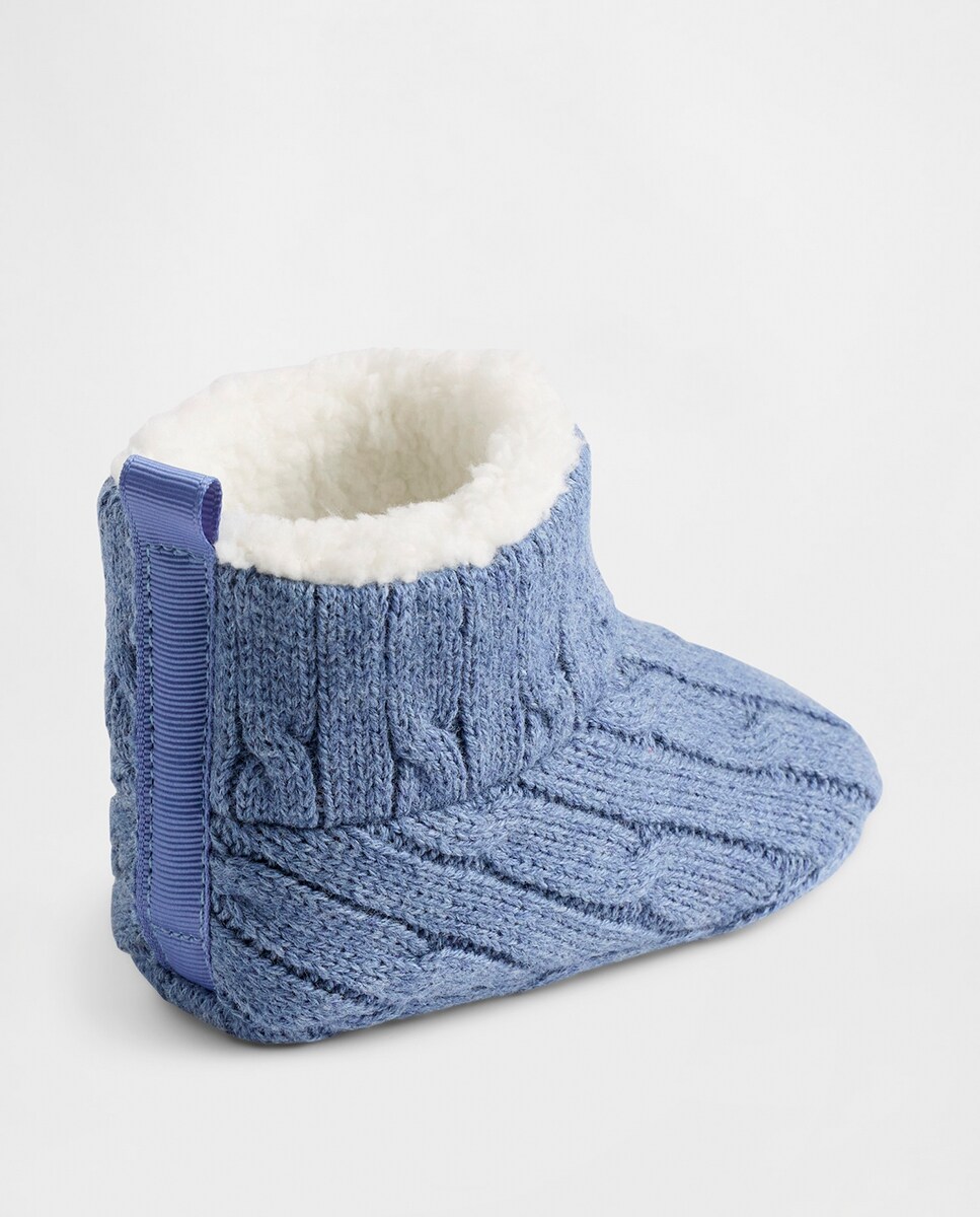 Botas de Bebé com Forro de Sherpa Azul-4