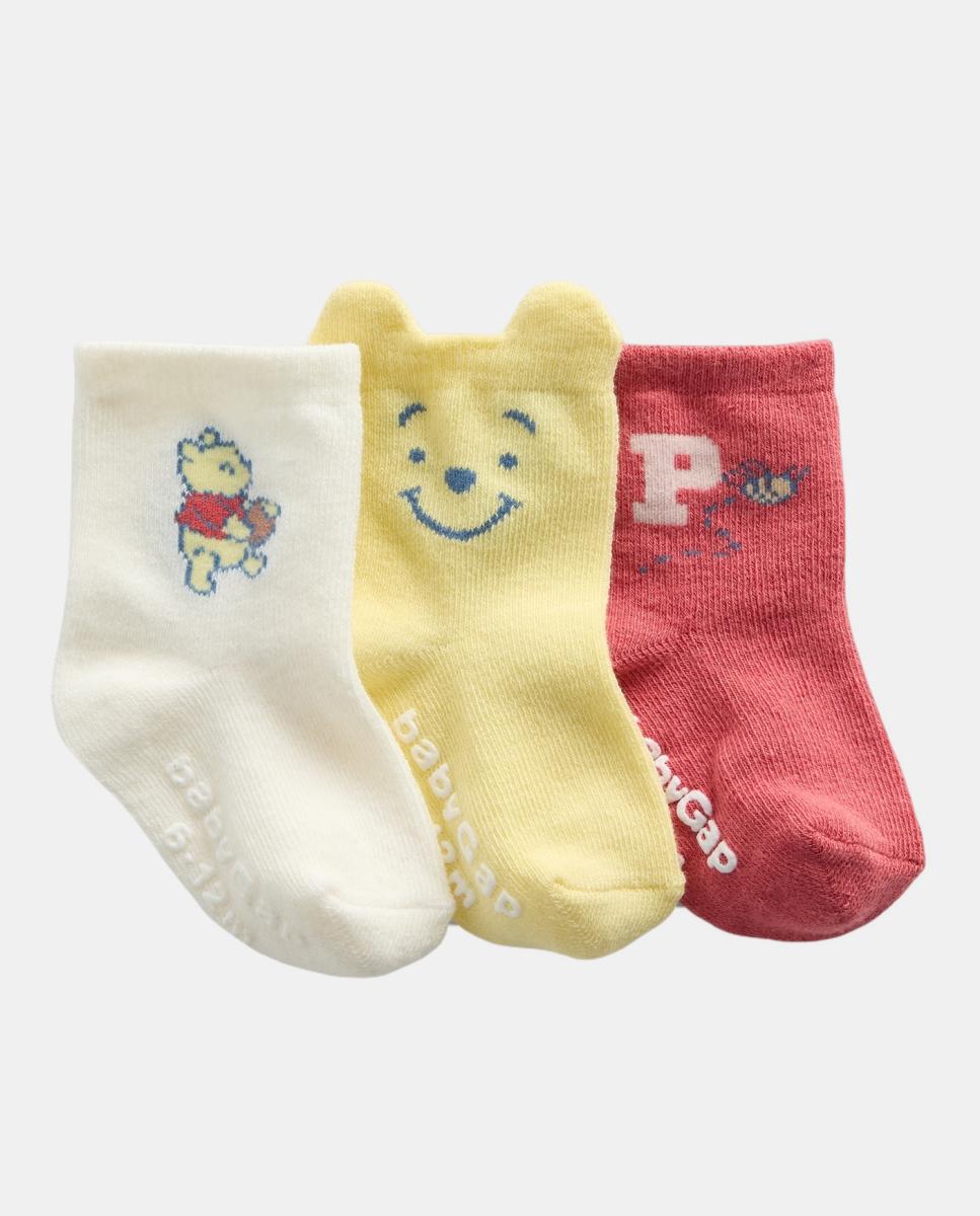 Imagem 0 de Pack de 3 Pares de Meias de Bebé com Cores Variadas e Fantasia Winnie the Pooh