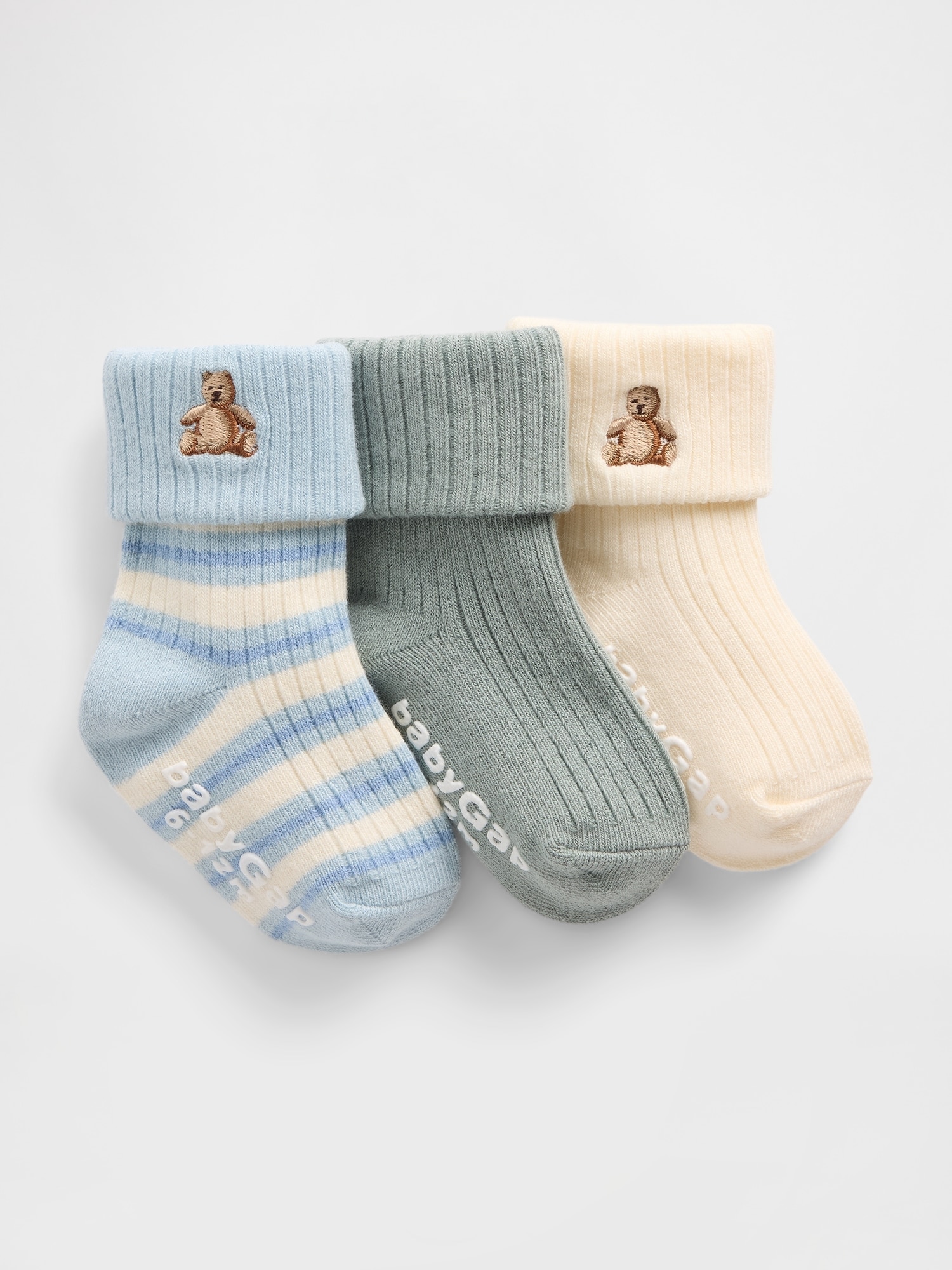 Imagem 0 de Pack de 3 Pares de Meias de Bebé com Bordado em Cores Variadas