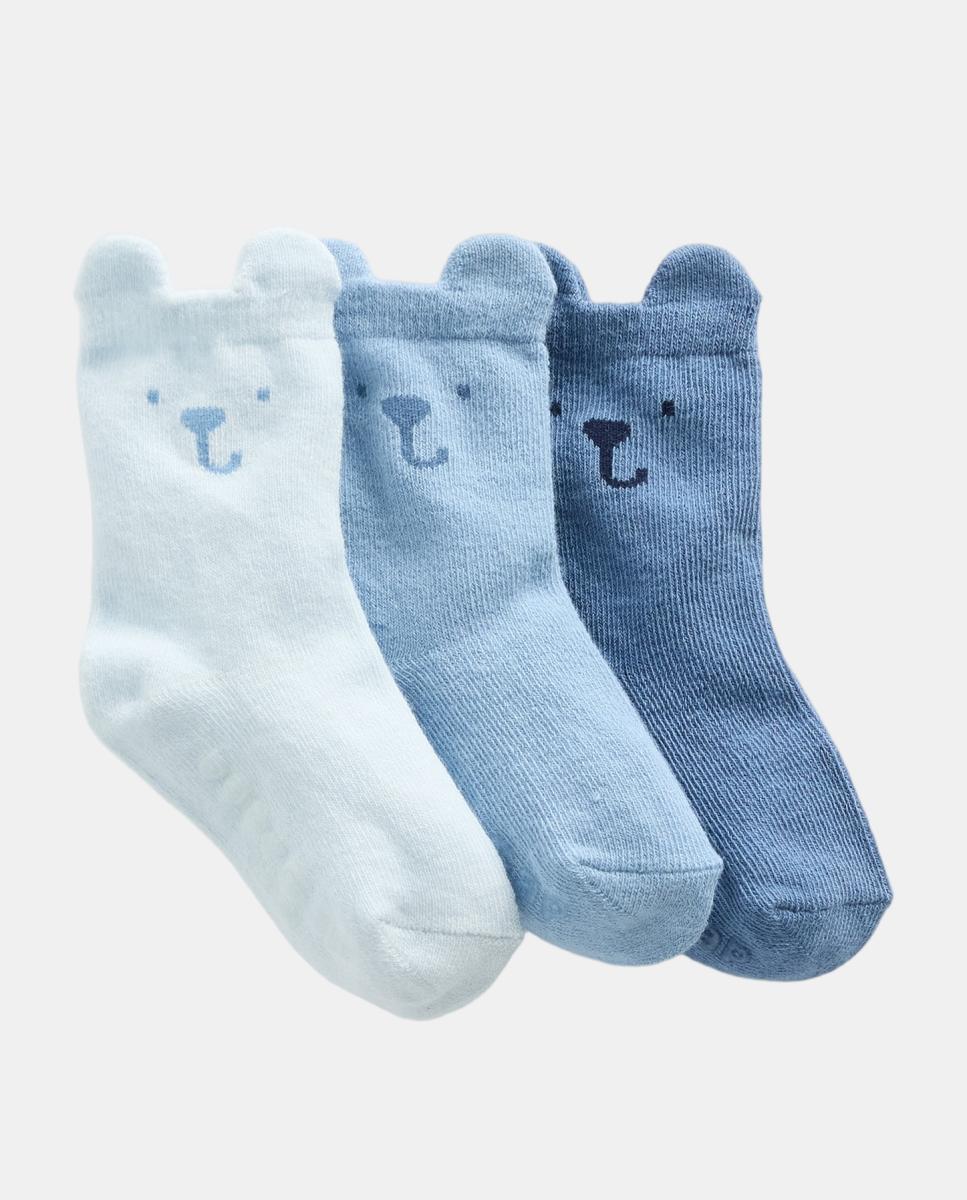 Imagem 0 de Pack de 3 Pares de Meias Curtas Lisas de Bebé