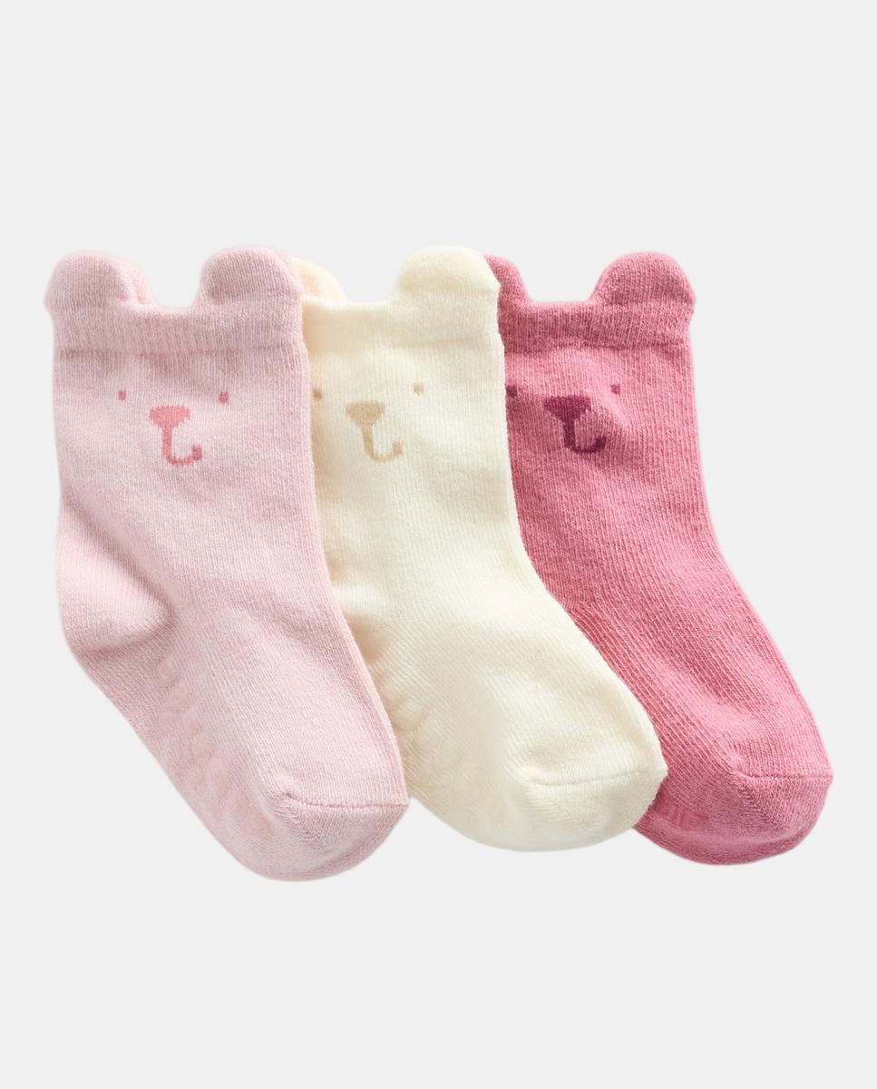Imagem 0 de Pack de 3 Pares de Meias Curtas Lisas de Bebé