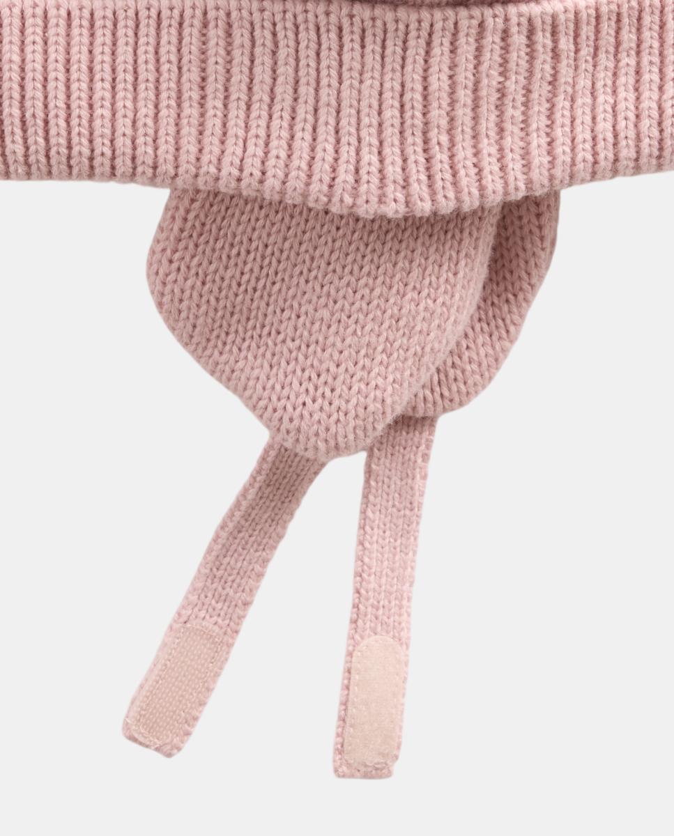 Gorro de bebé con orejitas y cinta en el cuello - Gap - Rosa Rosa-2