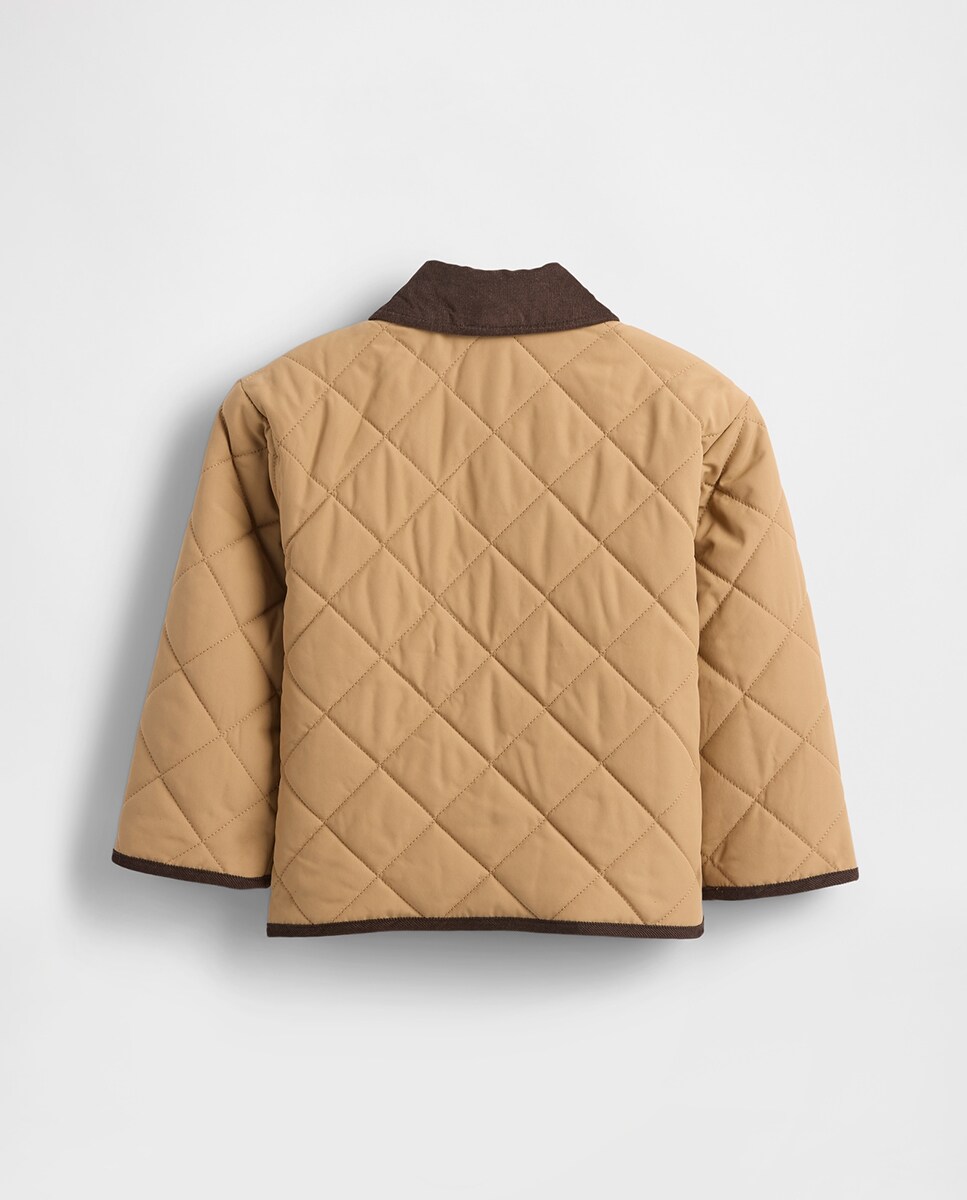 Casaco de Campo Acolchoado Ligeiro de Bebé Amarelo-2