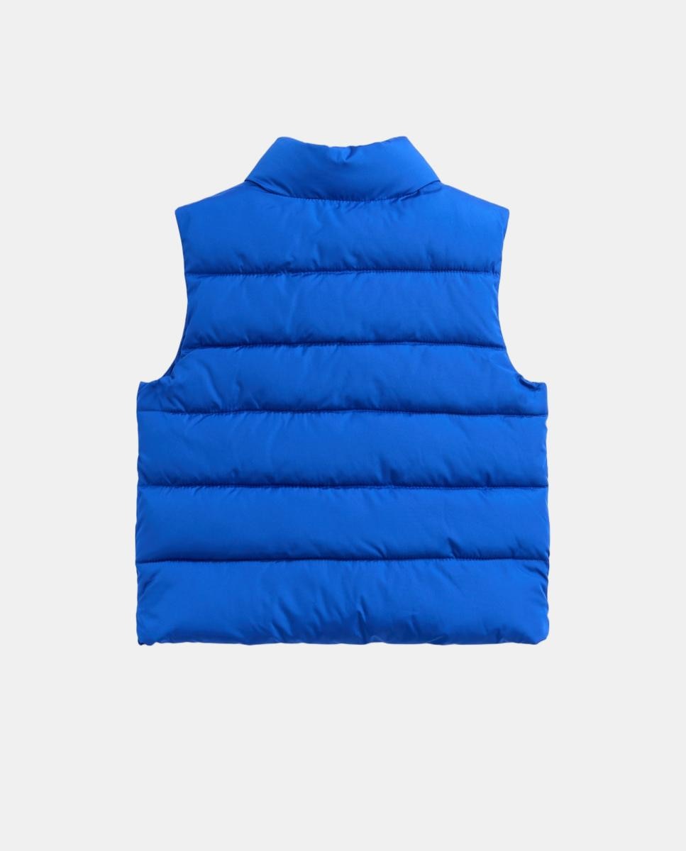 Colete Acolchoado de Bebé com Fecho de Correr Azul-3