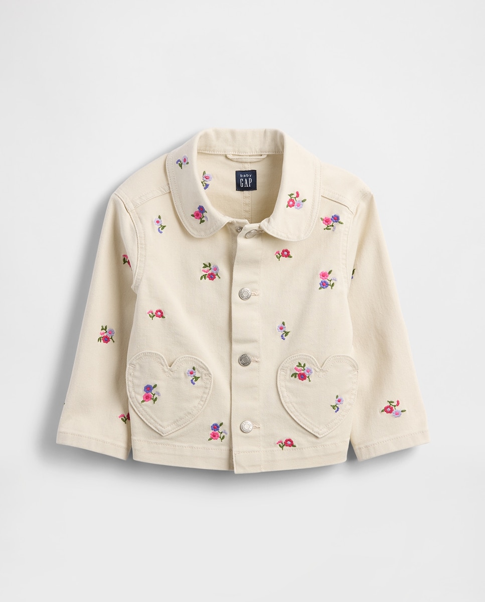 Casaco de Bebé com Bolso Natural-1