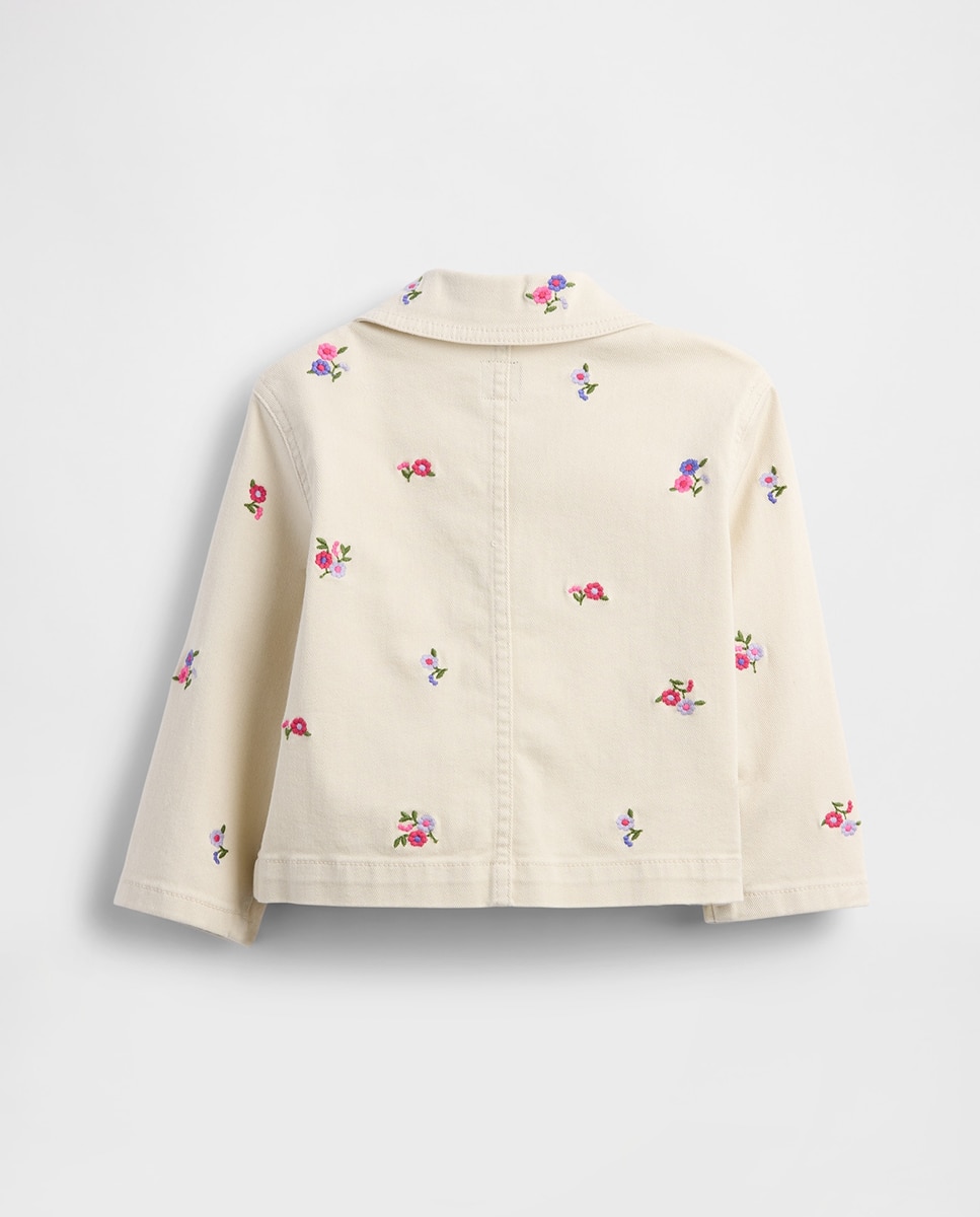 Casaco de Bebé com Bolso Natural-2