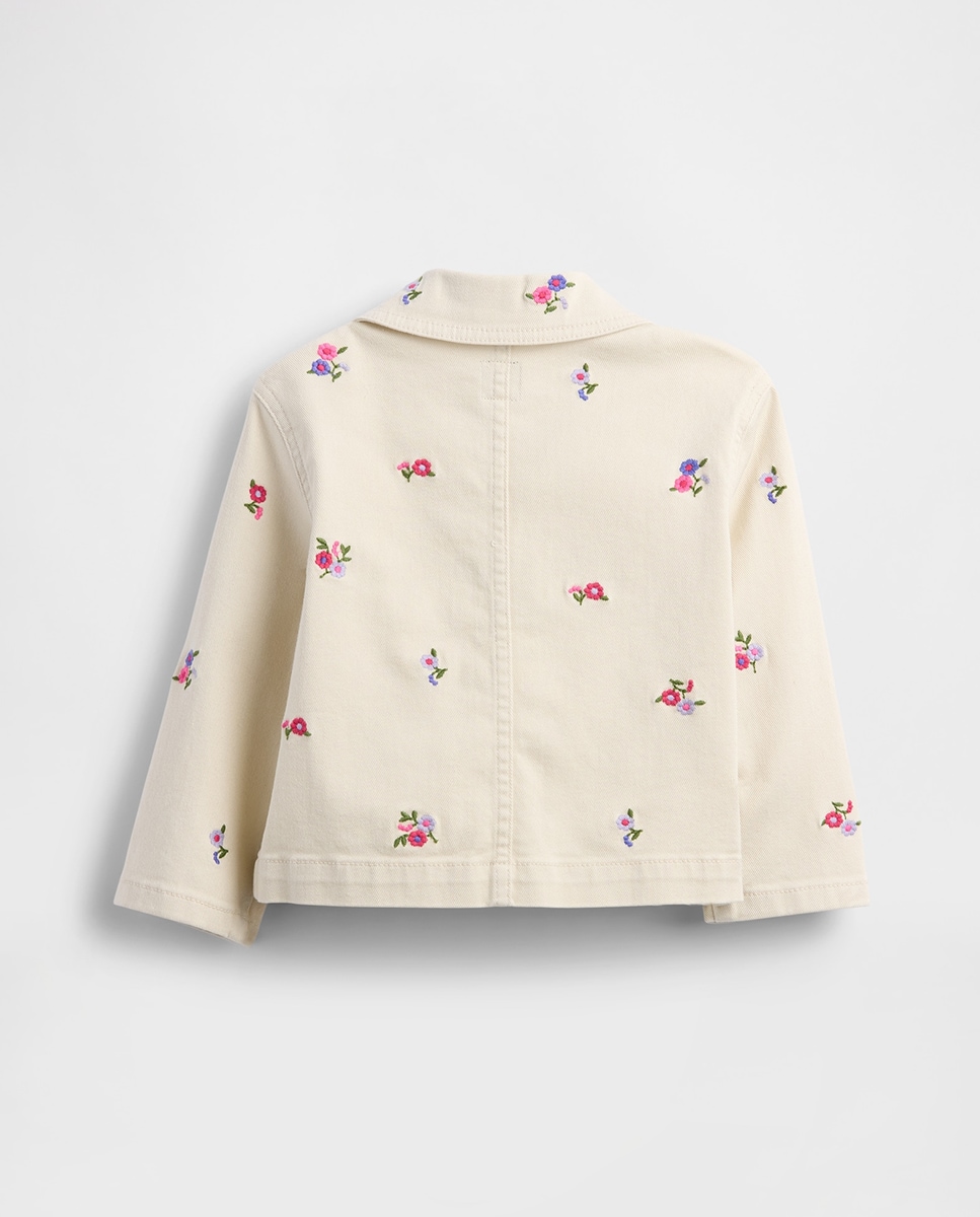 Casaco de Bebé com Bolso Natural-2