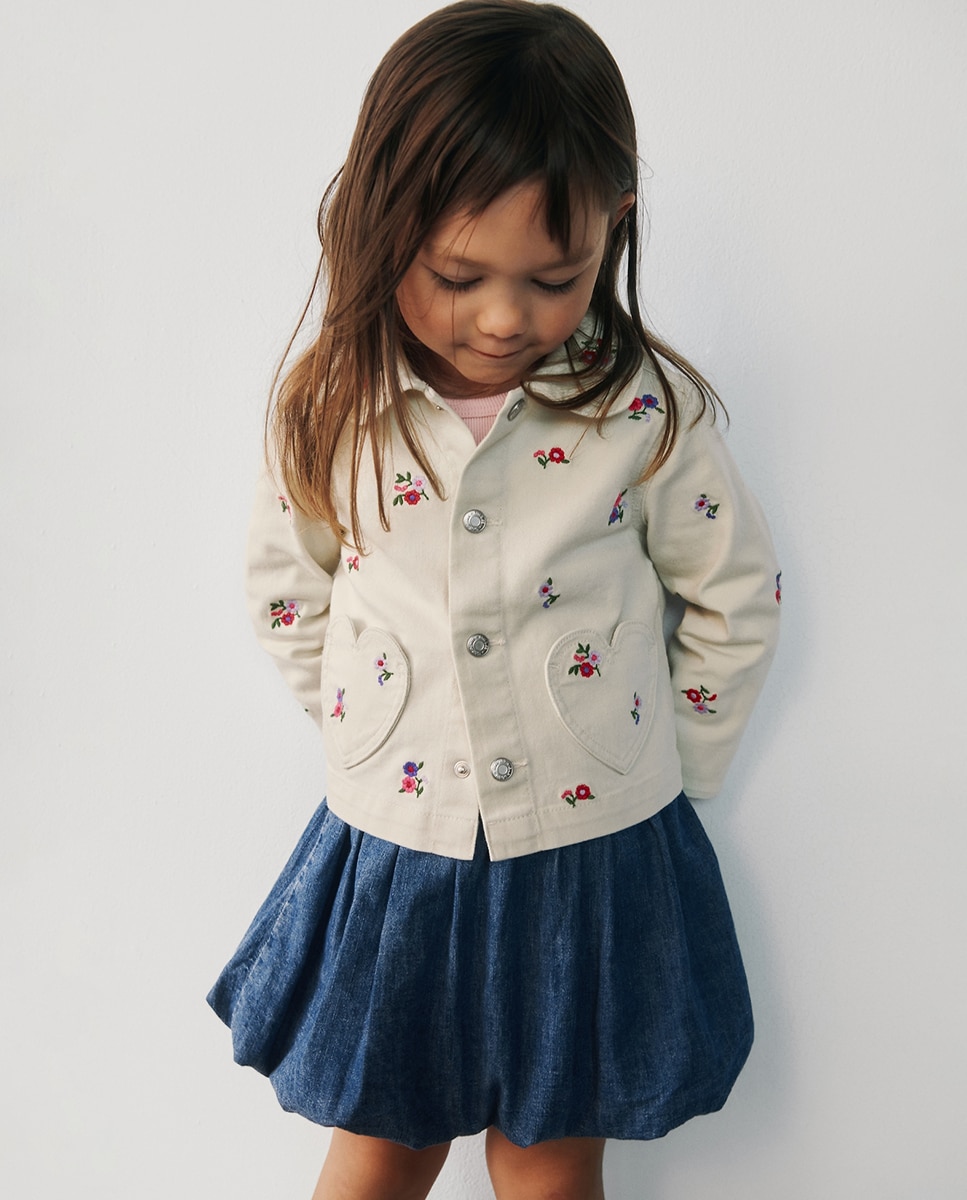 Casaco de Bebé com Bolso Natural-4