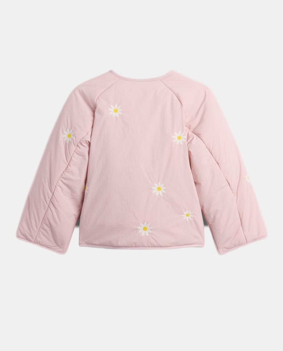 Casaco Acolchoado de Bebé com Bordado Floral Gap Rosa-3