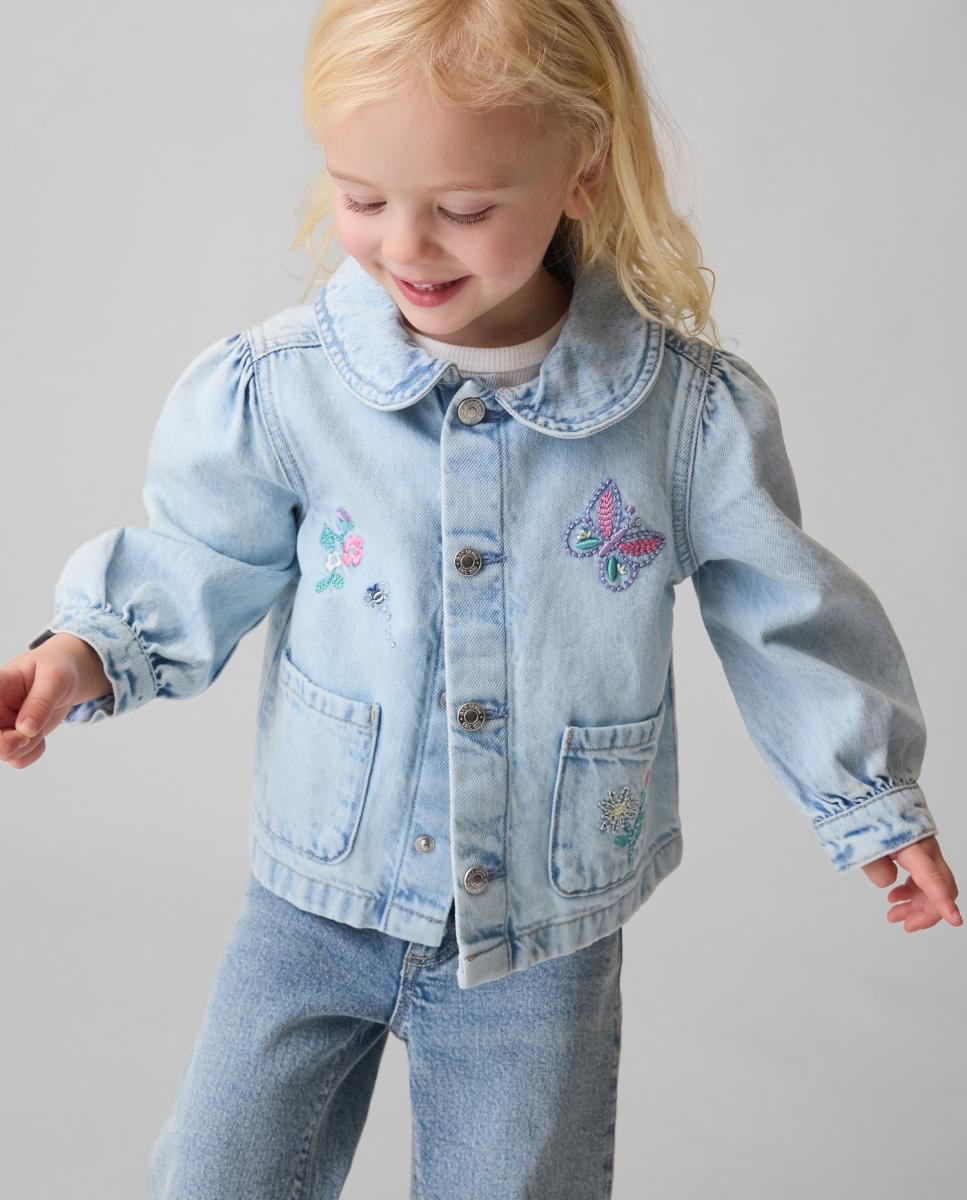 Imagem 0 de Casaco de Ganga de Bebé com Mangas em Balão