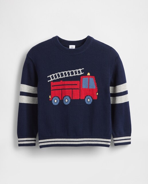 Imagen 0 de Suéter de bebé y niño pequeño estampado con cuello redondo