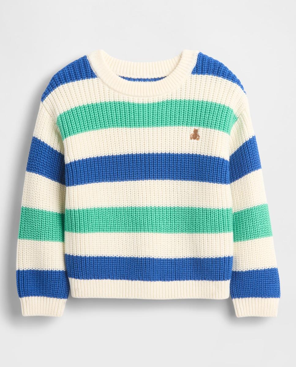 Camisola de Malha de Algodão Suave com Manga Comprida Gap Multicolor-2