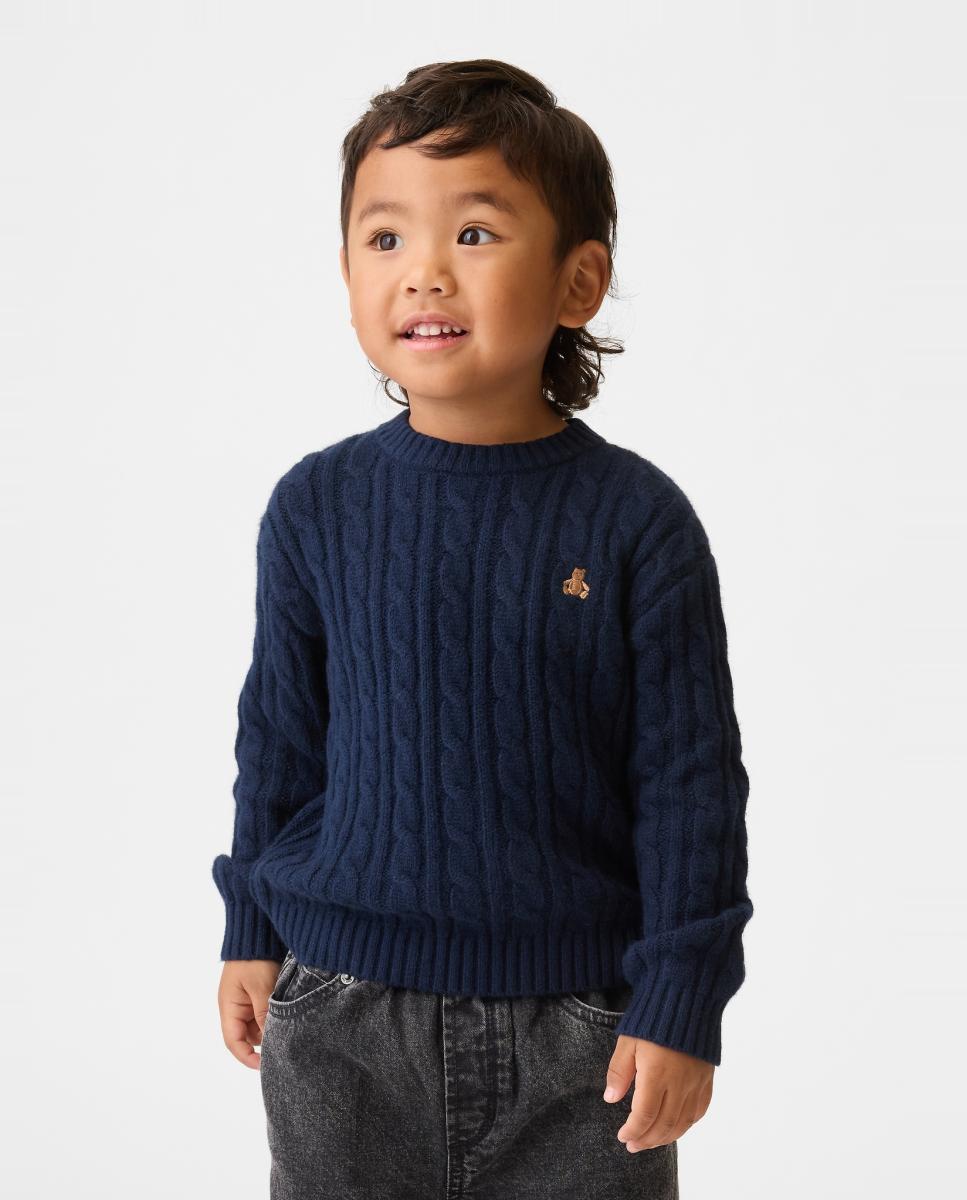 Jersey de niño básico tricot fantasía - Gap - Azul marino Azul marino-1