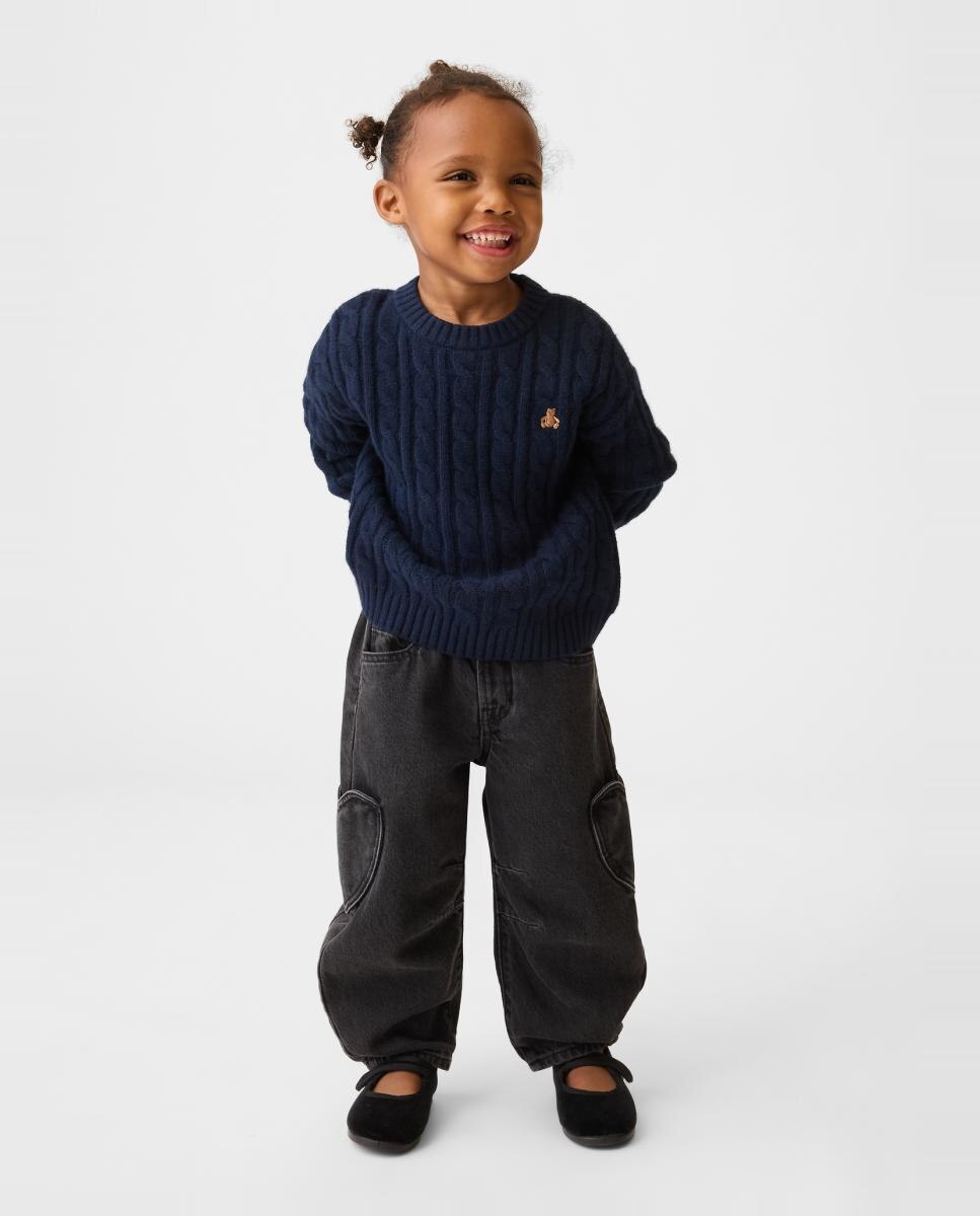 Jersey de niño básico tricot fantasía - Gap - Azul marino Azul marino-2