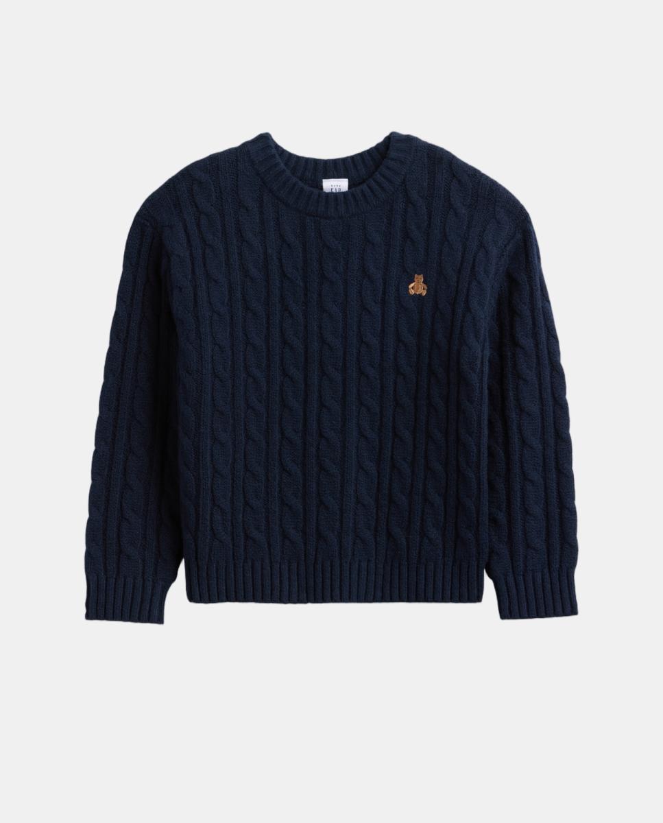 Jersey de niño básico tricot fantasía - Gap - Azul marino Azul marino-3