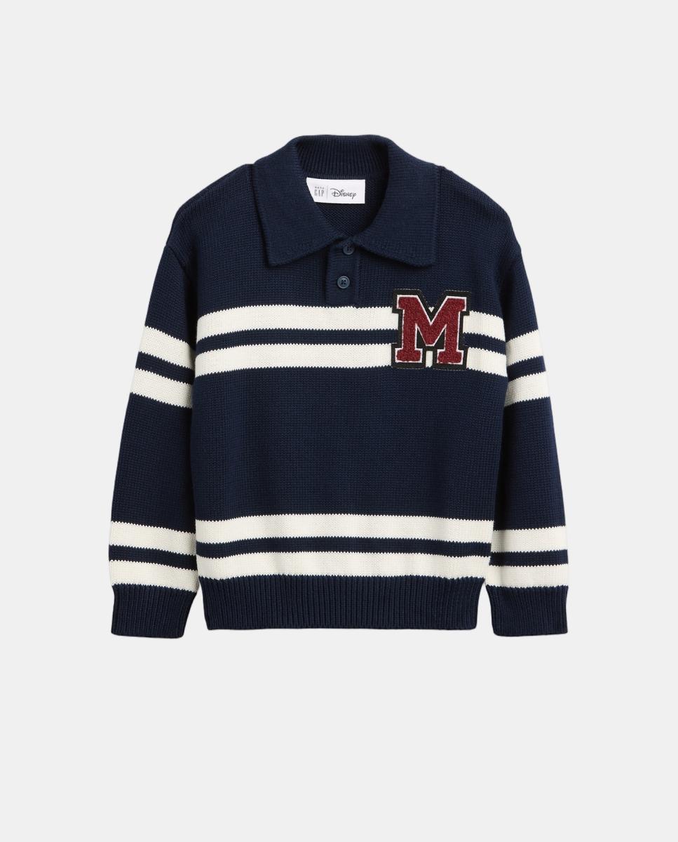 Suéter de niño tipo polo estilo universitario - Gap - Azul Azul-1