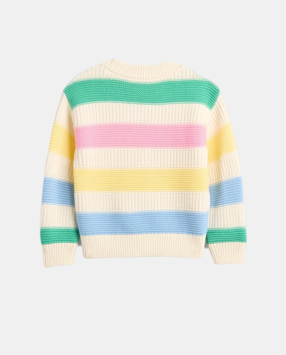 Camisola de Malha Básica de Bebé com Decote Redondo Multicolor-2