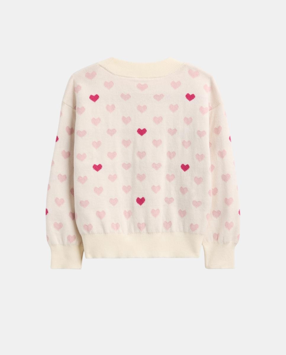 Camisola de Malha de Bebé com Manga Comprida e Decote Redondo Rosa-2