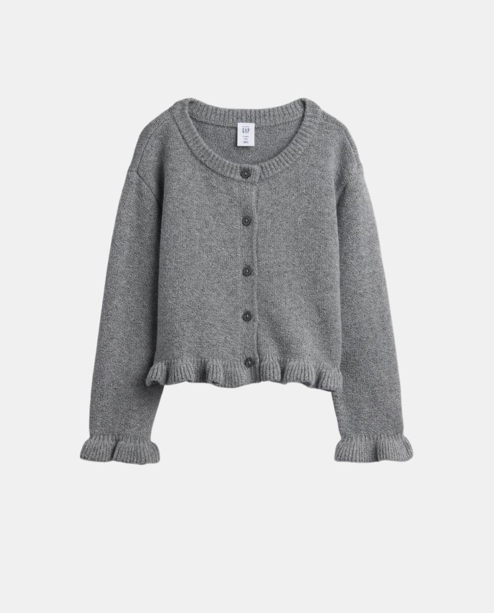 Chaqueta de bebé básica tricot manga larga - Gap - Gris Gris-2
