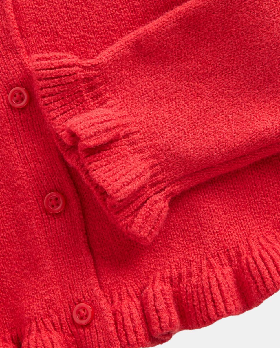 Cardigan de niña de punto cuello redondo y cierre frontal - Gap - Rojo Rojo-4