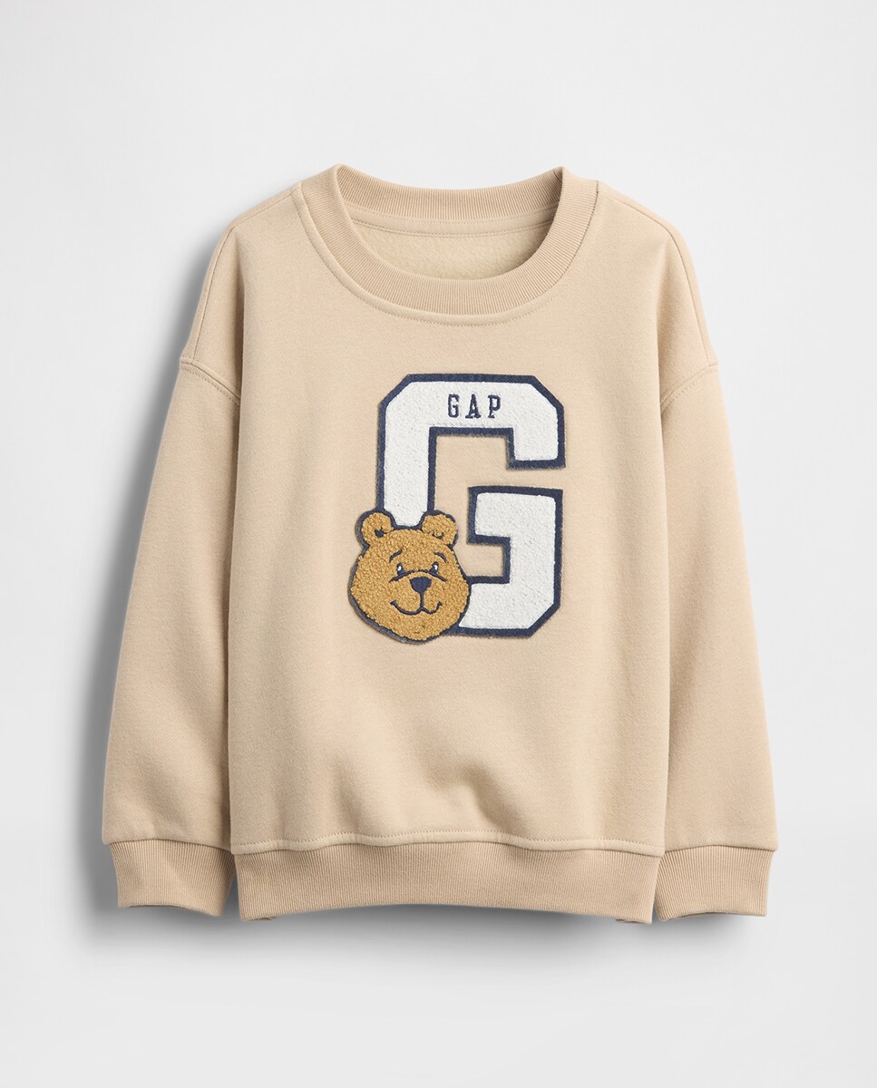 Sweatshirt de Bebé Vintage Soft Varsity Bear Natural-1