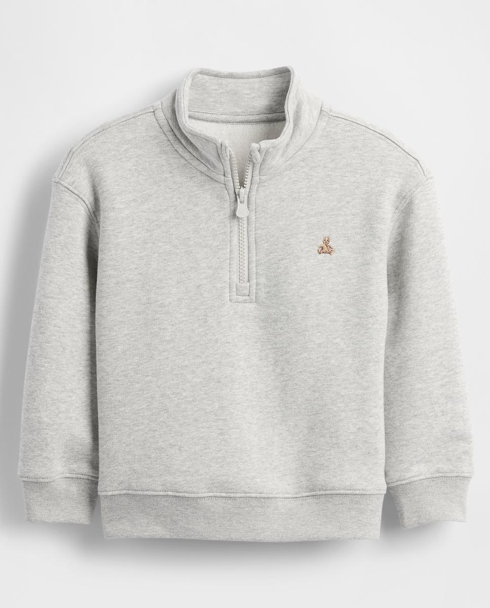 Camisola com Fecho de Correr Cinzento-3