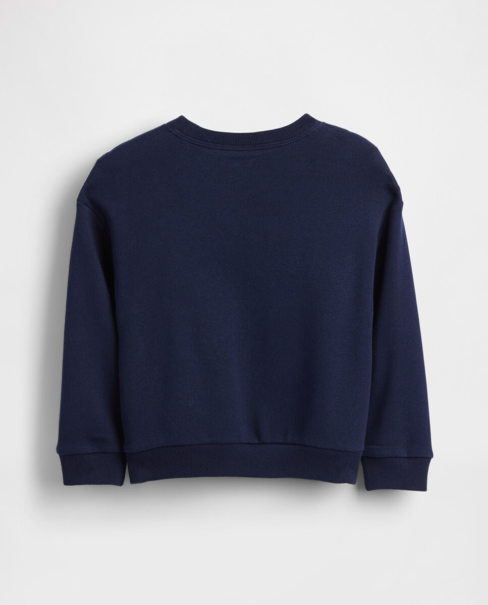 Sweatshirt Relaxed Fit de Bebé com Logótipo Azul-marinho-2