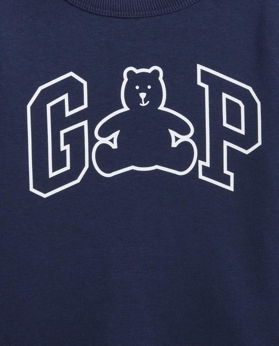 Sweatshirt sem Capuz e com Gola Redonda para Criança Pequena e Bebé Gap Azul-marinho-3