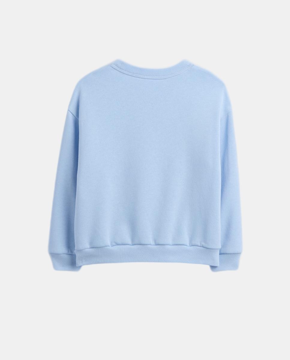 Sweatshirt Folgada de Bebé com Decote Redondo Gap Azul-2