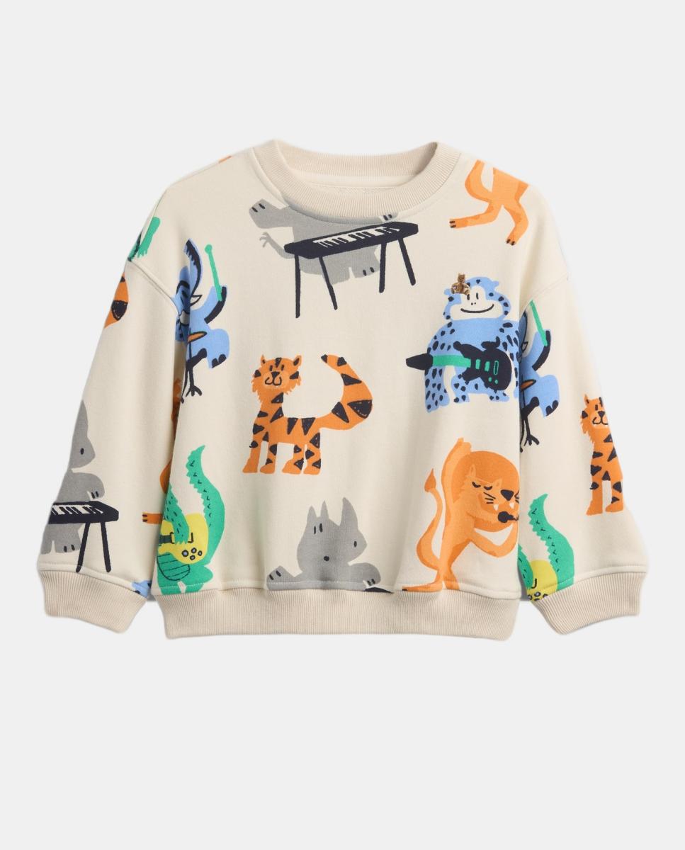 Sweatshirt de Felpa de Bebé com Estampado de Fantasia Gap Natural-1