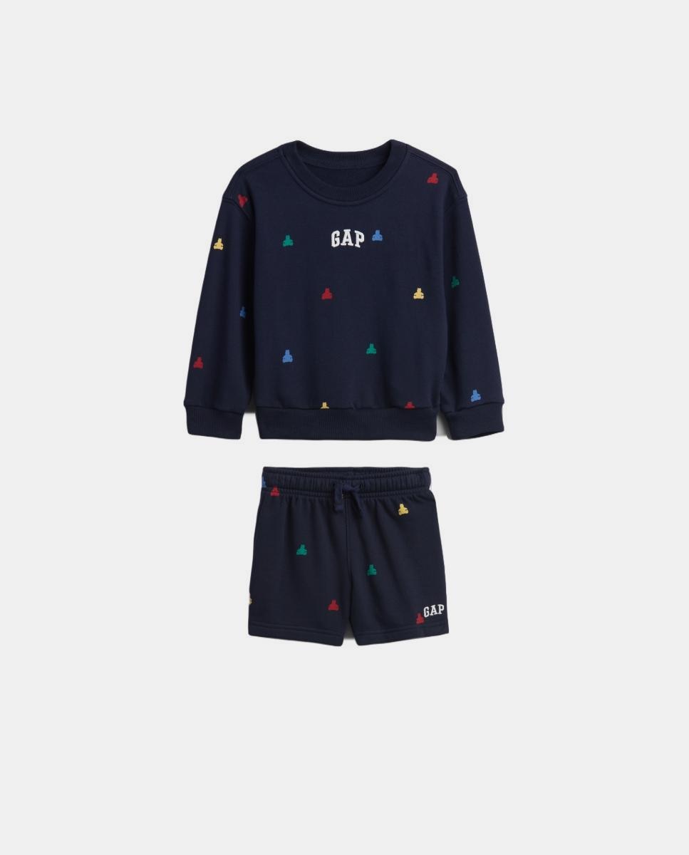 Conjunto de Sweatshirt e Calções de Bebé Gap Azul-marinho-2
