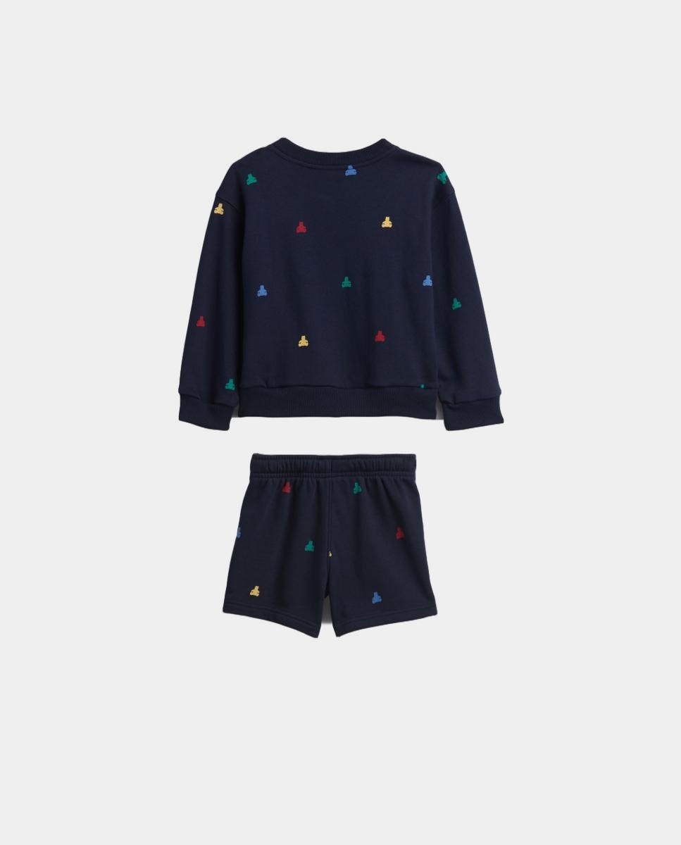 Conjunto de Sweatshirt e Calções de Bebé Gap Azul-marinho-3