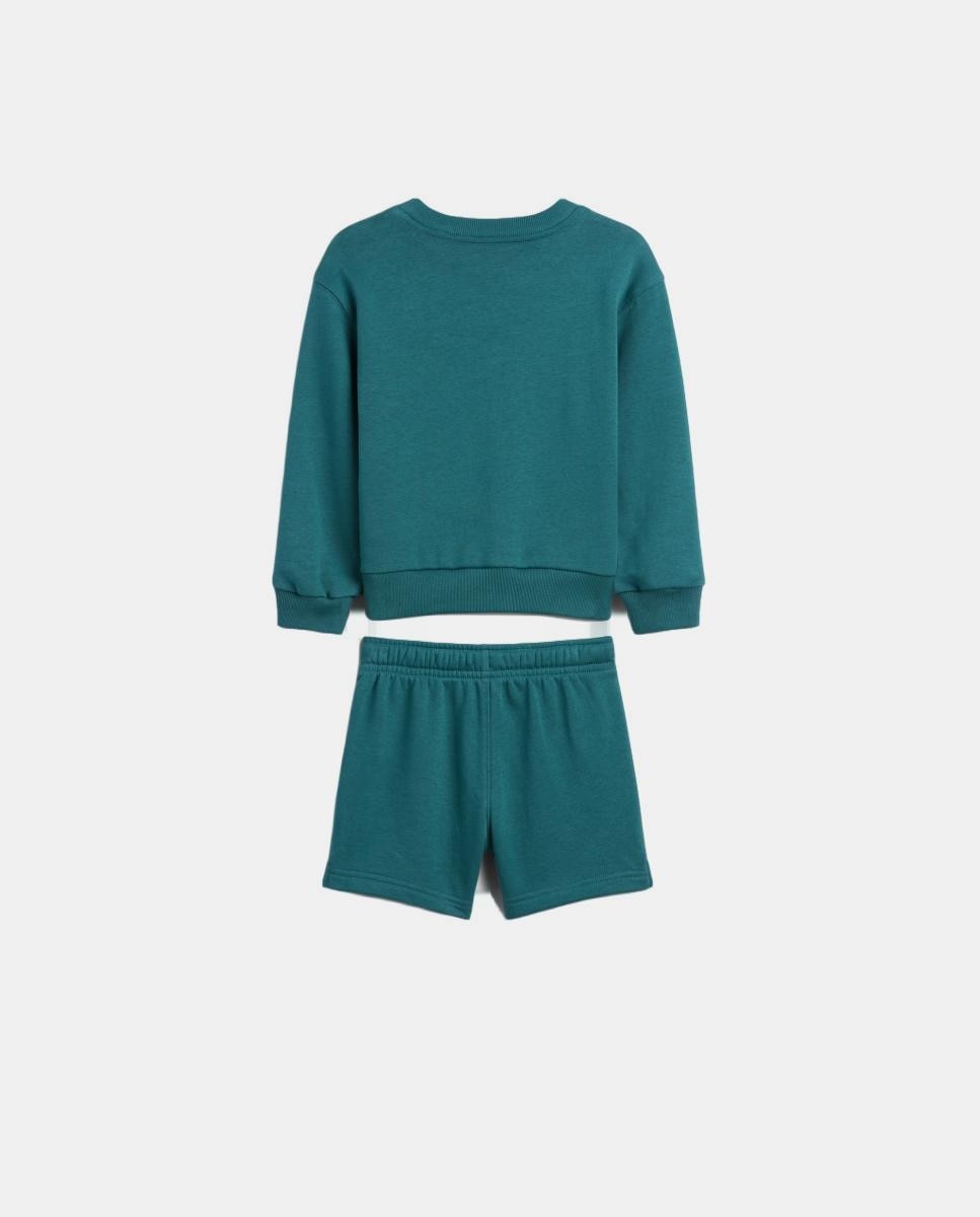 Conjunto de Sweatshirt e Calças de Bebé Gap Verde garrafa-3