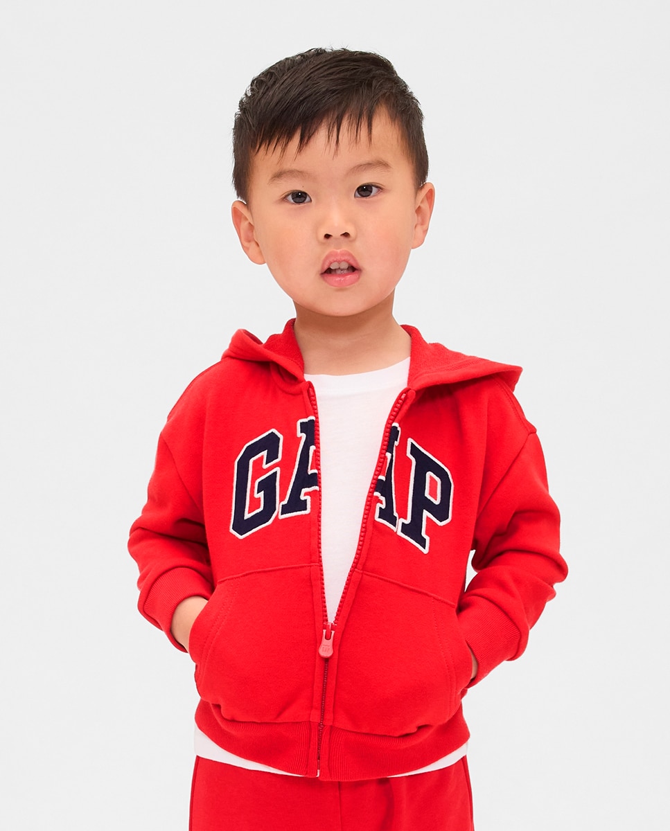 Imagem 0 de Sweatshirt com Capuz, Fecho de Correr com Logótipo e Bolsos Canguru