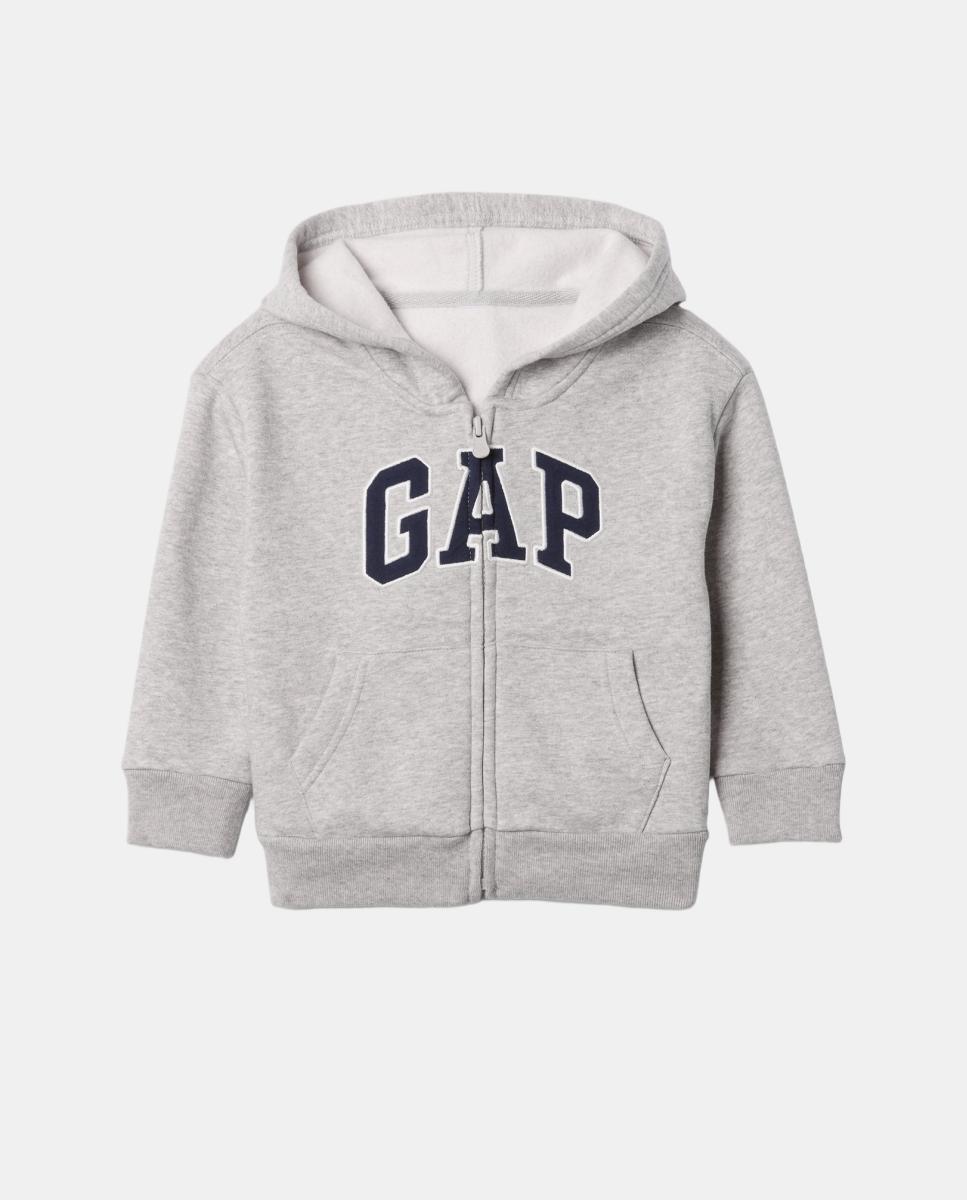 Imagen 1 de Sudadera de niño básica con capucha y cremallera - Gap - Gris claro Gris claro