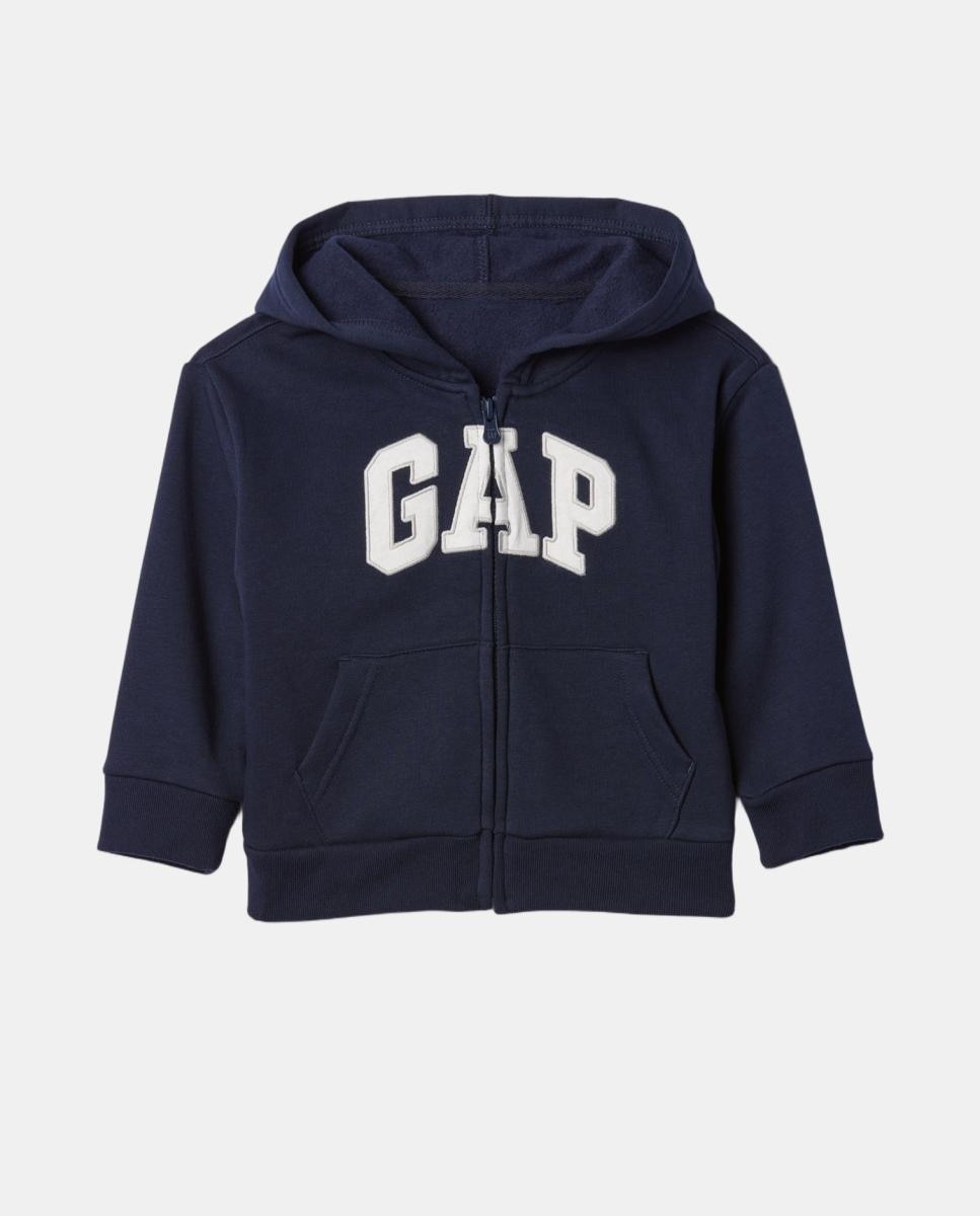 Imagen 0 de Sudadera de niño básica con capucha y cremallera Azul marino