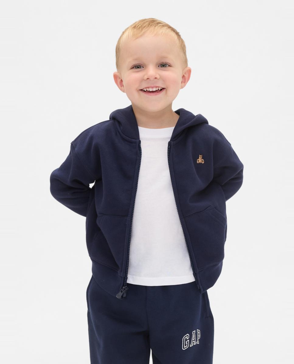 Sudadera de niño con capucha y cremallera - Gap - Azul marino Azul marino-1