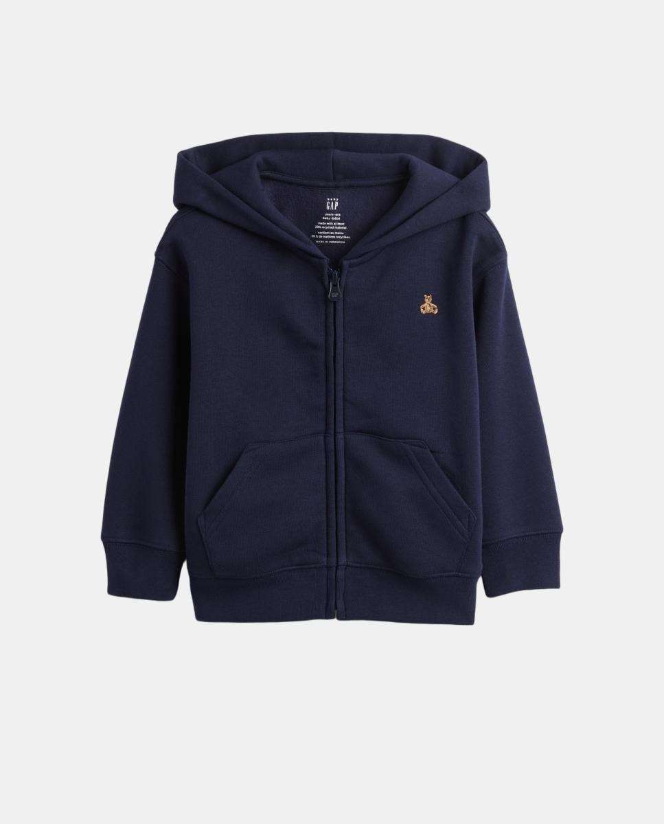 Sudadera de niño con capucha y cremallera - Gap - Azul marino Azul marino-4