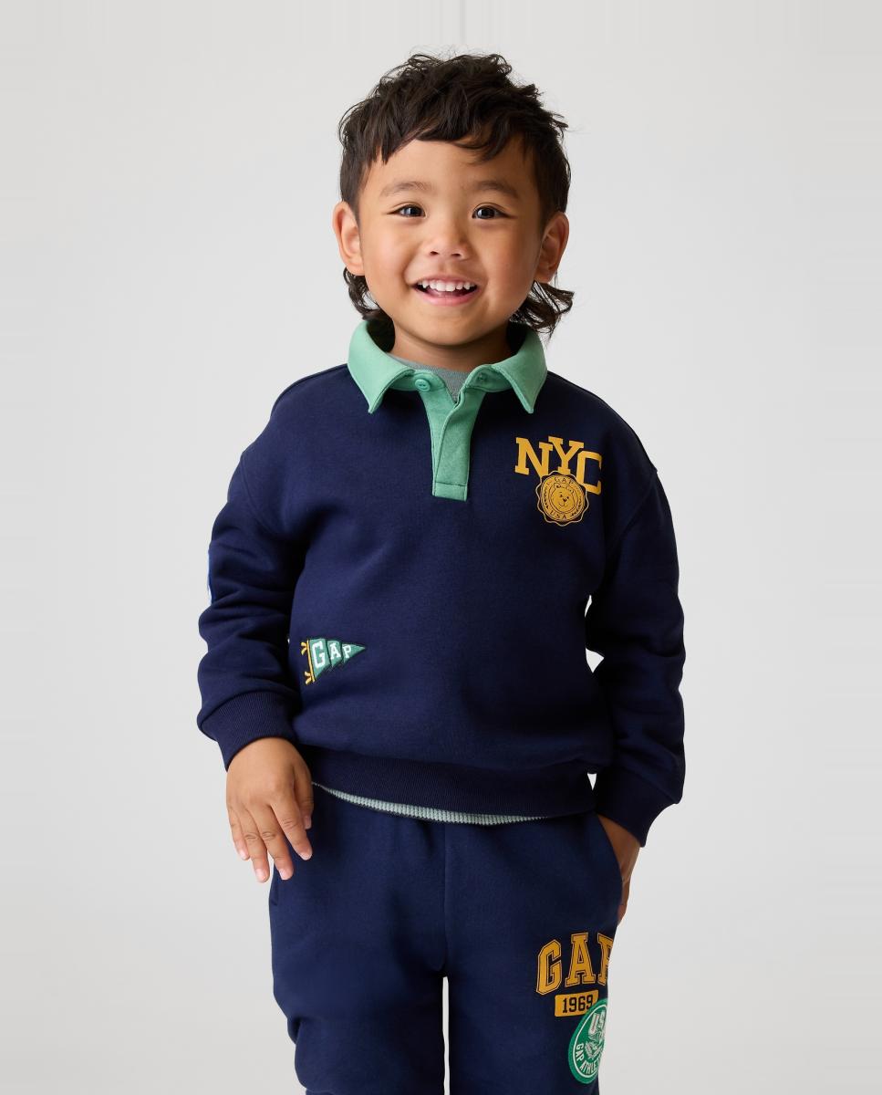 Imagem 0 de Sweatshirt de Bebé com Manga Comprida e Colarinho de Polo
