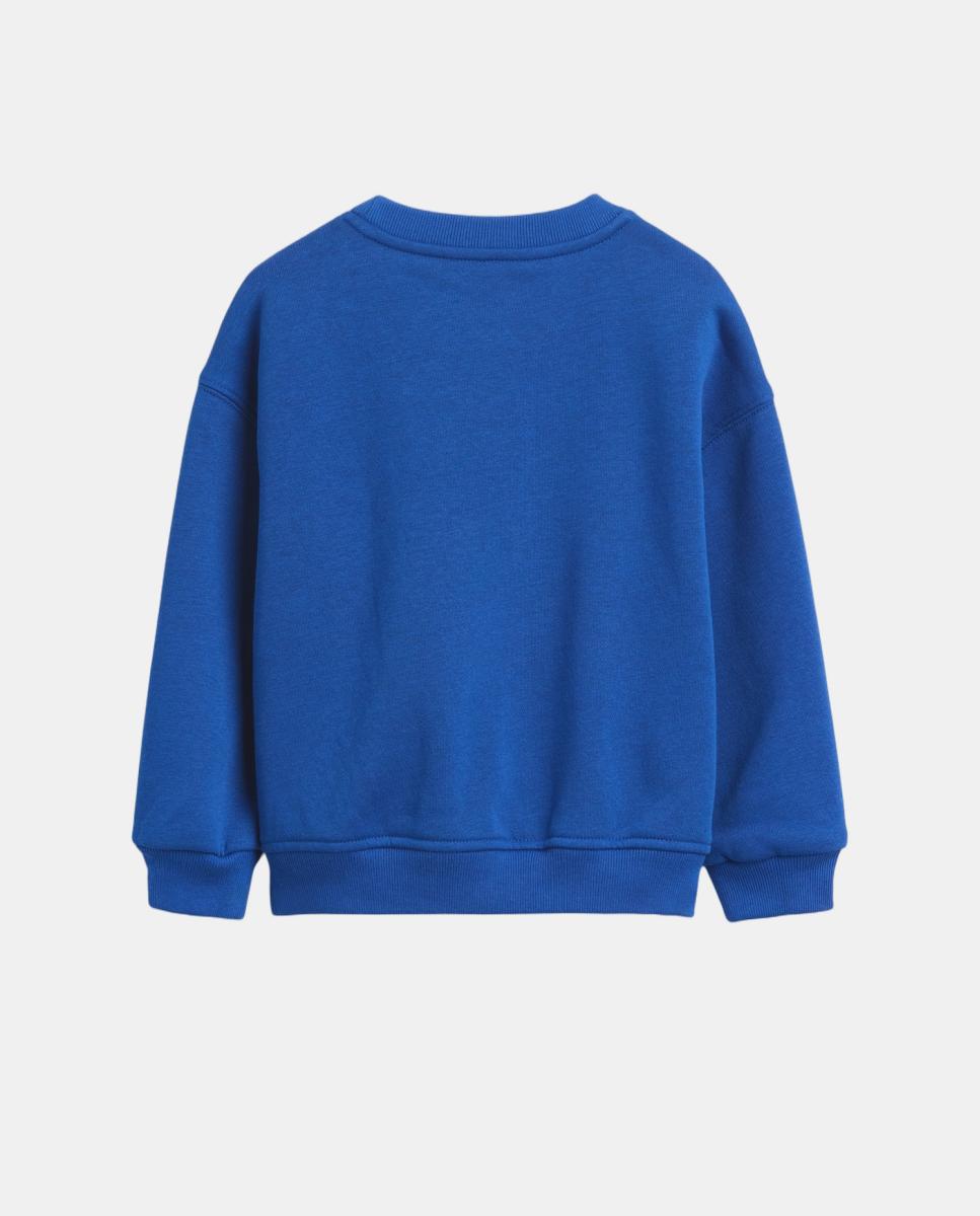 Sweatshirt de Bebé com Manga Comprida e Estampado à Frente Azul-2
